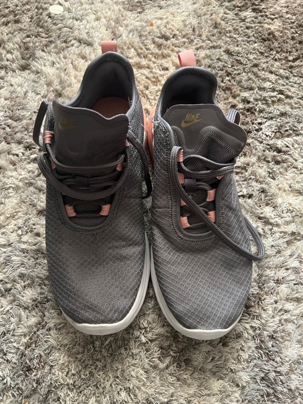 Nike Women's Gray with Pink Accent Athletic Sneakers